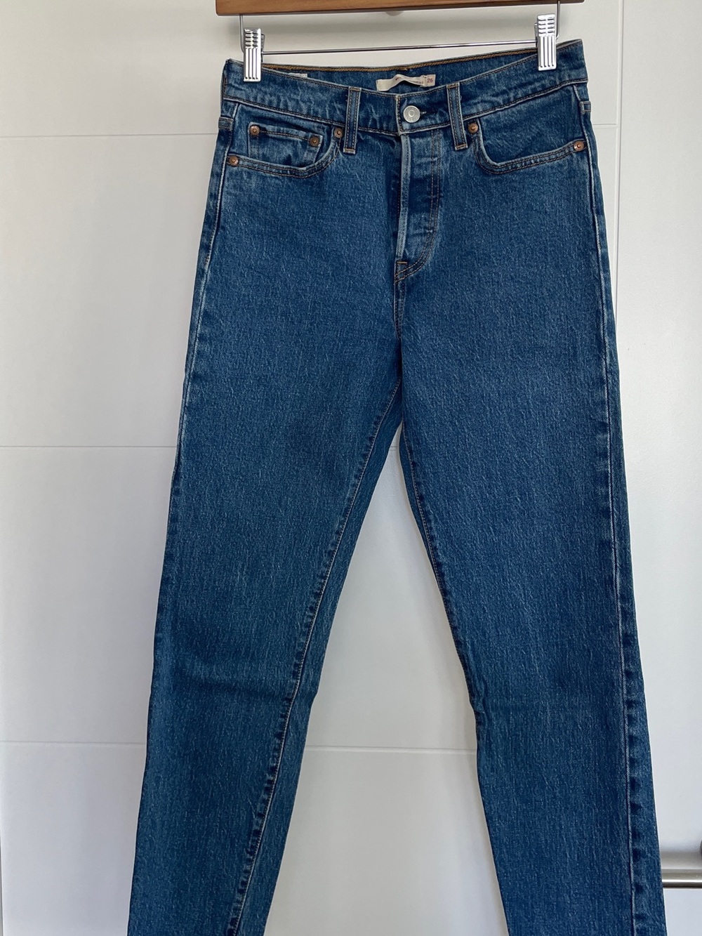 Levi's Blue Denim Jeans with Tan Patch